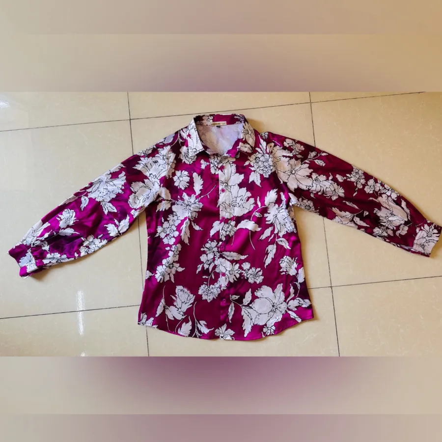 شومیز ساتن طرحدار