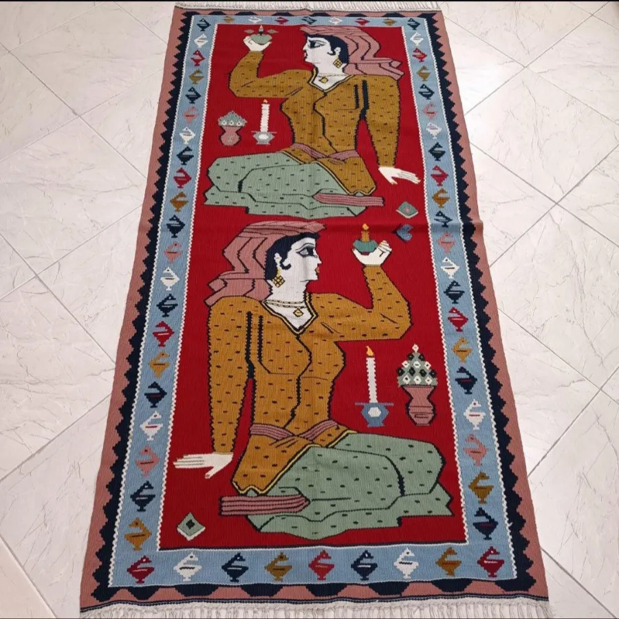 گلیم قدیمی کلکسیونی آنتیک