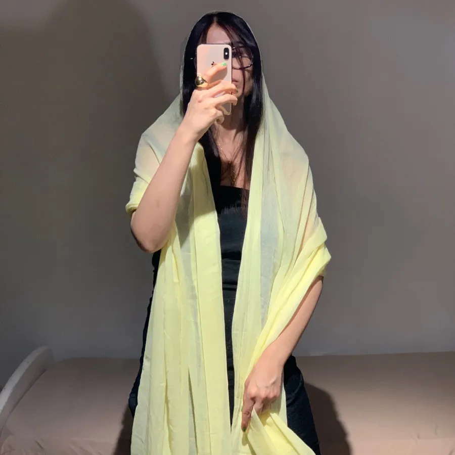 شال زرد نخی ترک