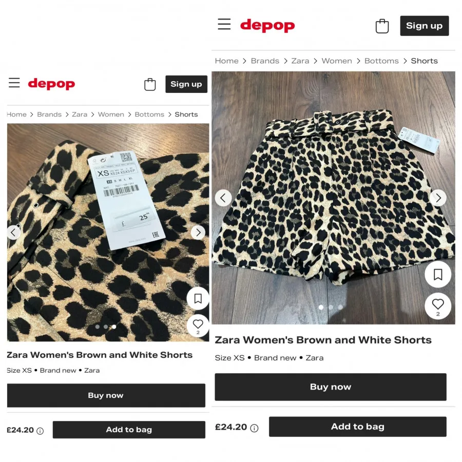 شلوارک پلنگی Zara