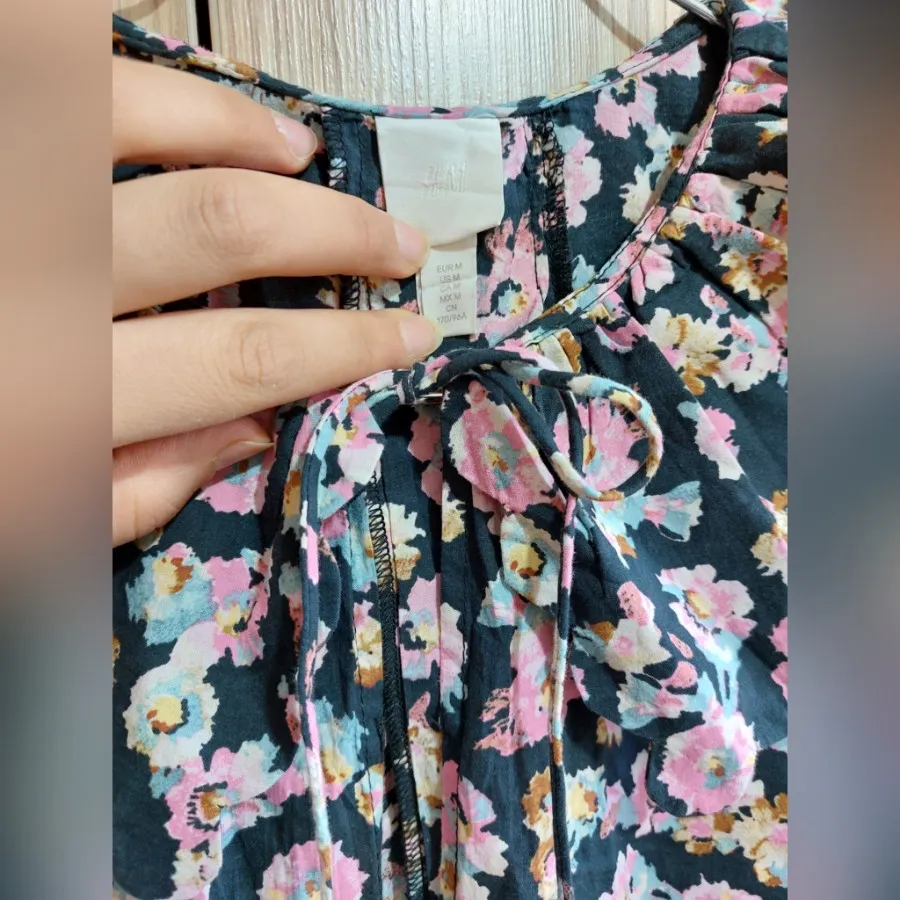 پیراهن نخی H&M گلگلی