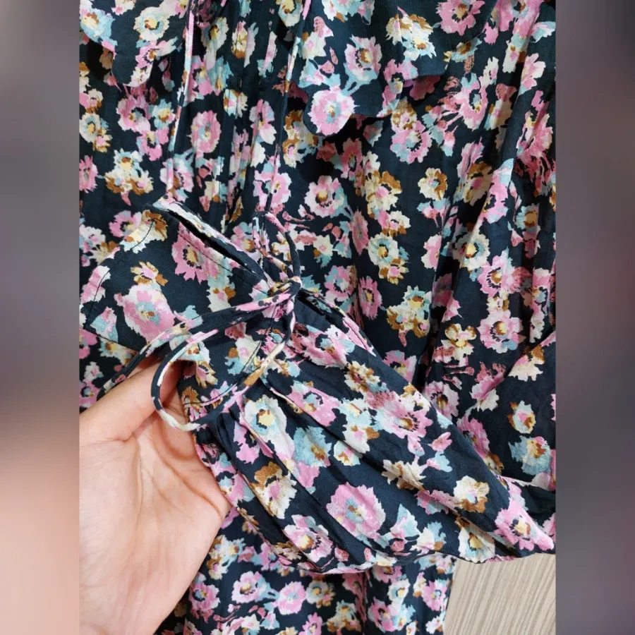 پیراهن نخی H&M گلگلی