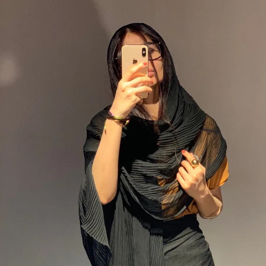 شال پلیسه مشکی