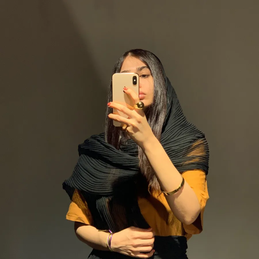 شال پلیسه مشکی
