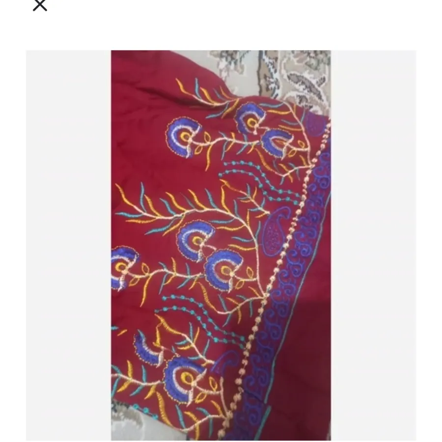 شلوار نخی خنک گلدوزی