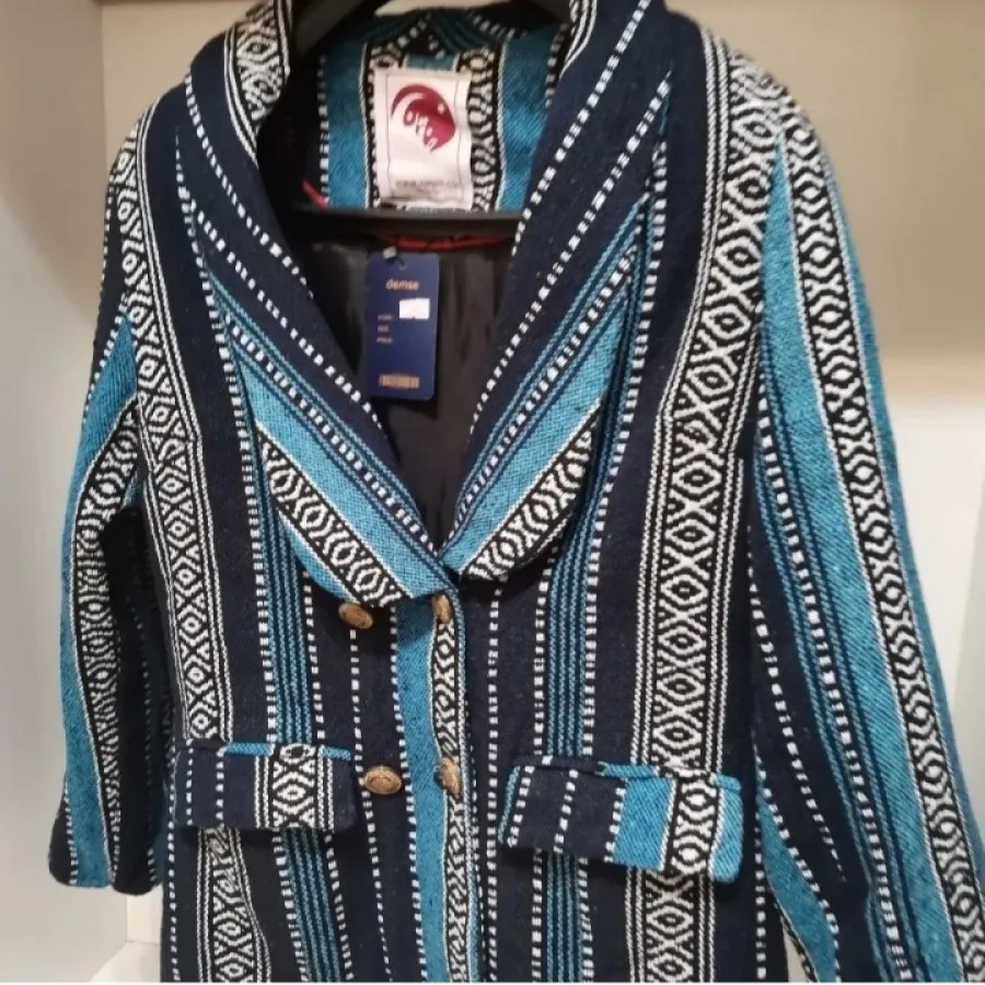 کت آبی گلیمی نو