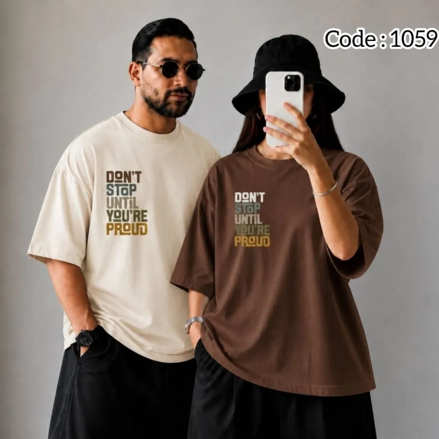 تیشرت باکسی DONT STOP