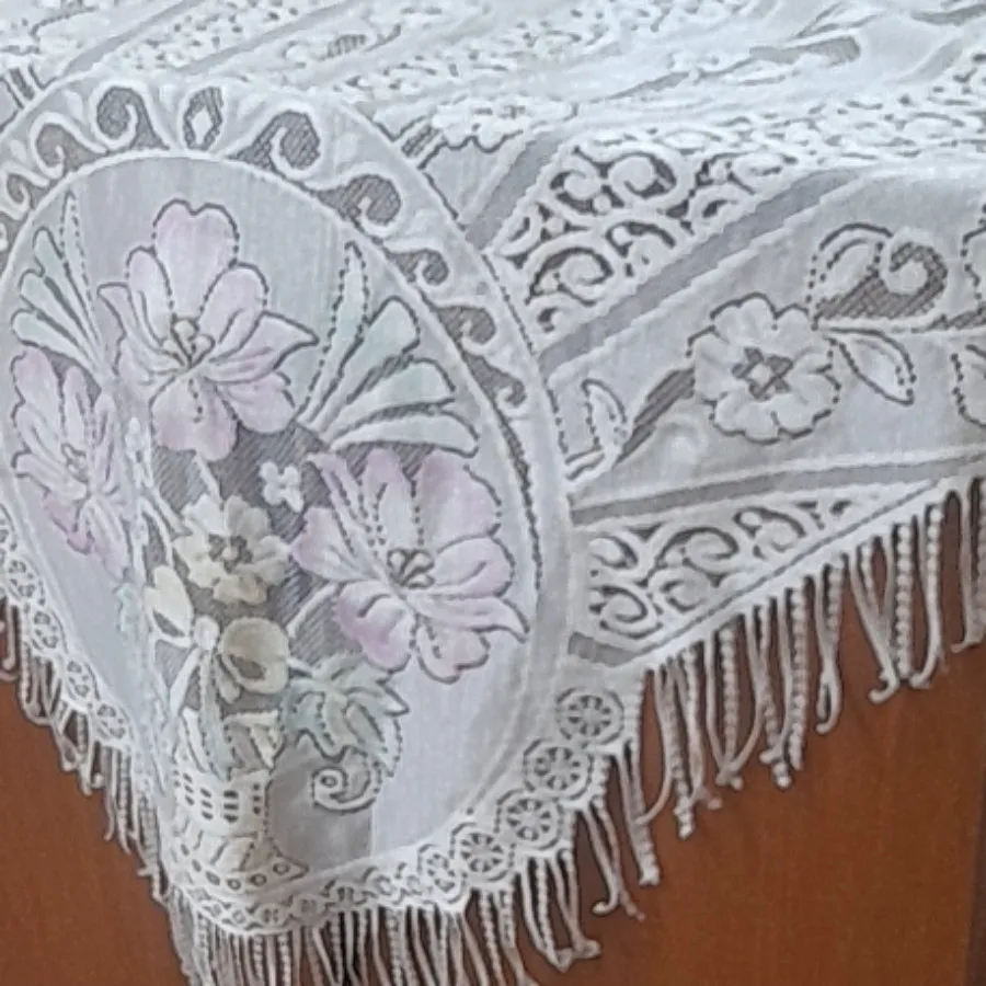 رومیزی رو پشتی تور اطلس