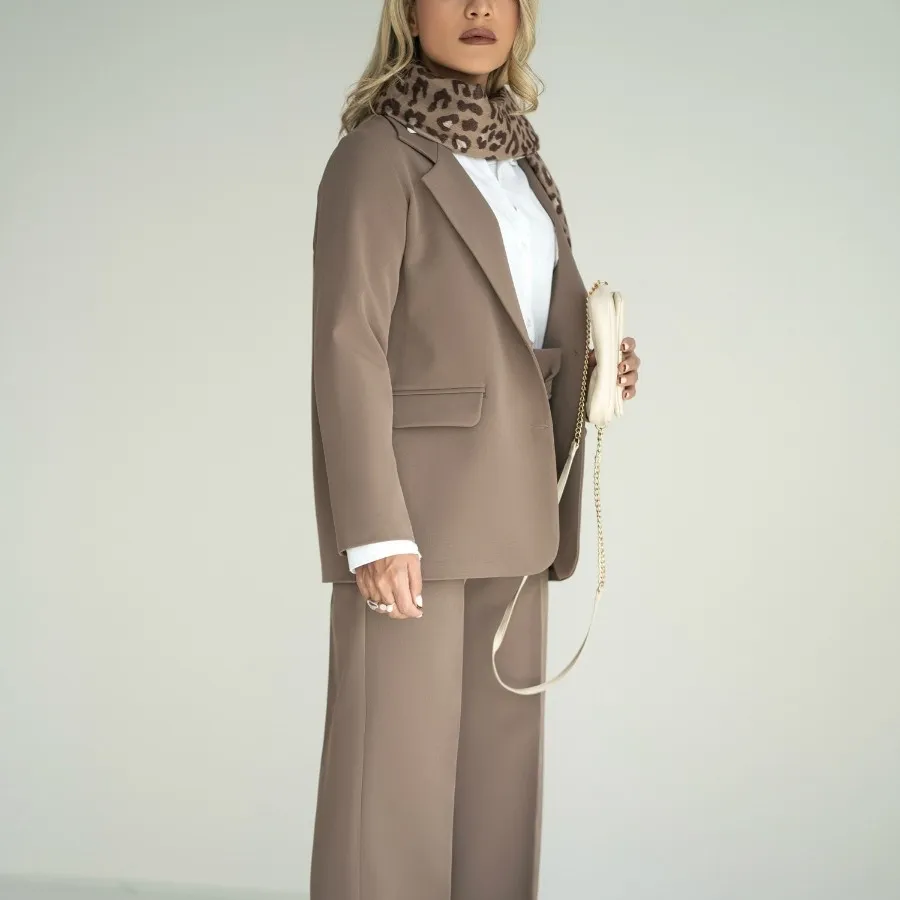 کت زنانه رنگ نسکافه ای