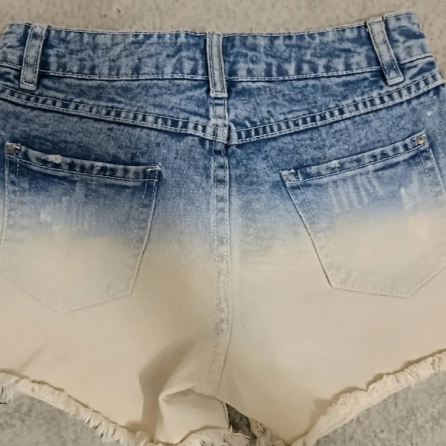 شلوارک جین آمبره زاپ دار