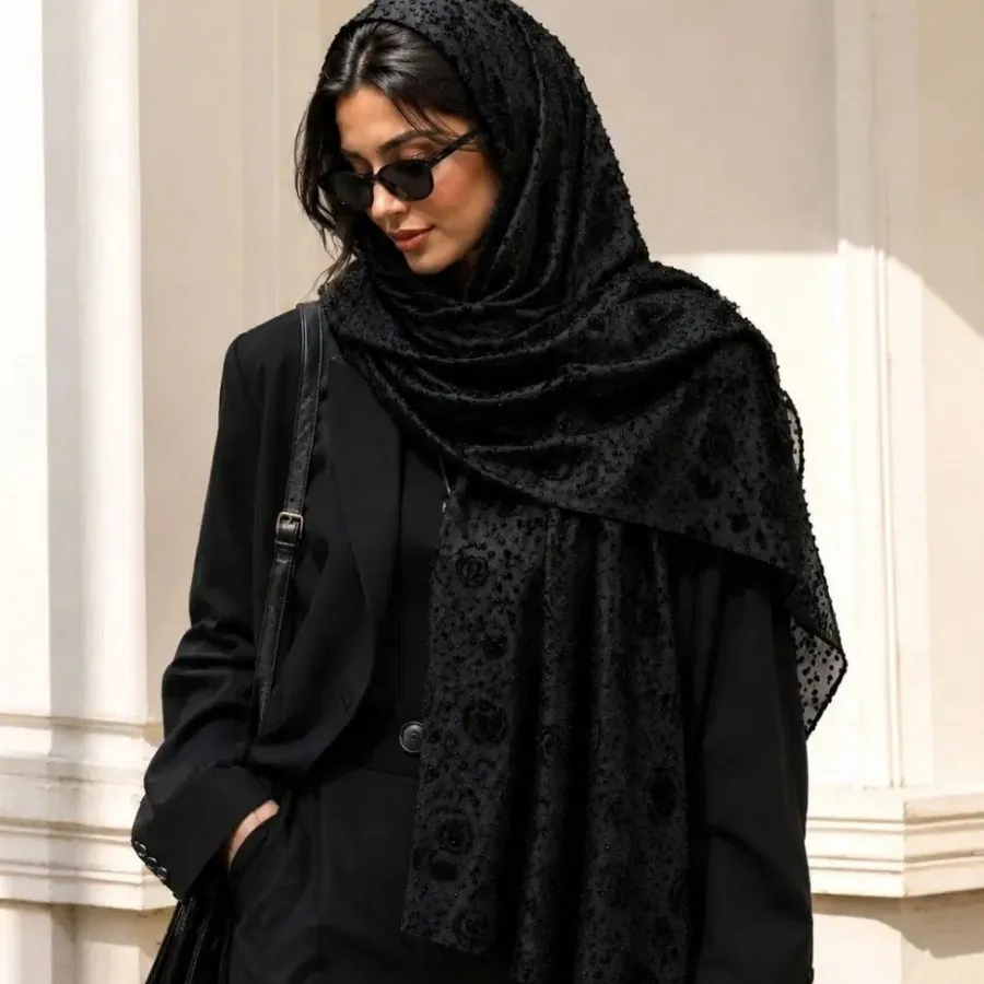 شال مشکی محرمی