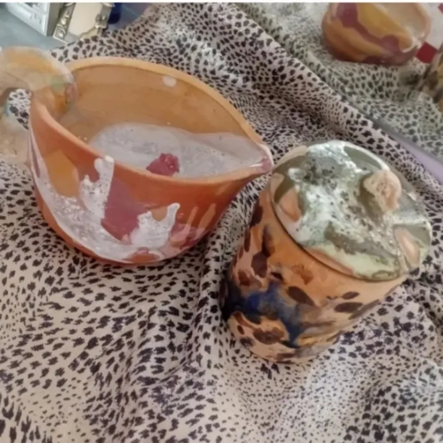 دکوری دست ساز سفالی لعابی