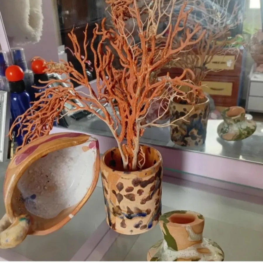 دکوری دست ساز سفالی لعابی
