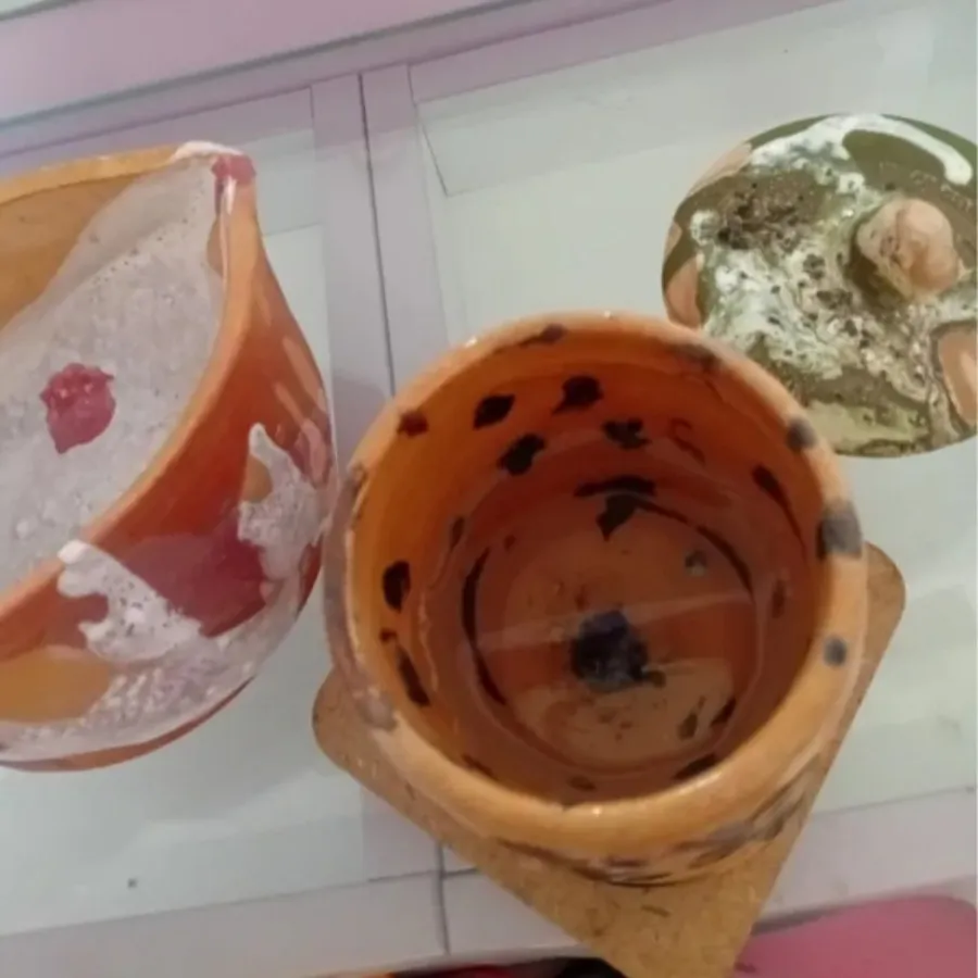 دکوری دست ساز سفالی لعابی