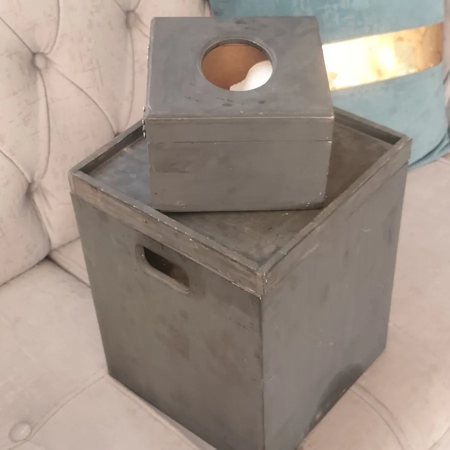 سطل اشغال جا دستمالی چوبی
