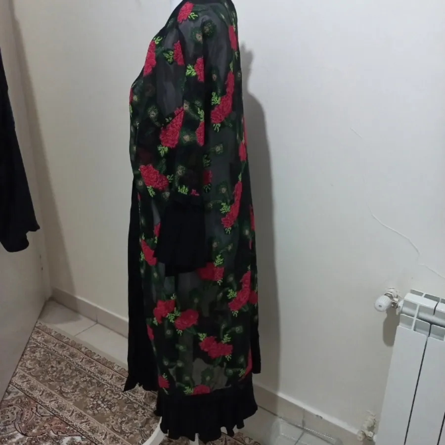 مانتو رویه حریر ارگانزا