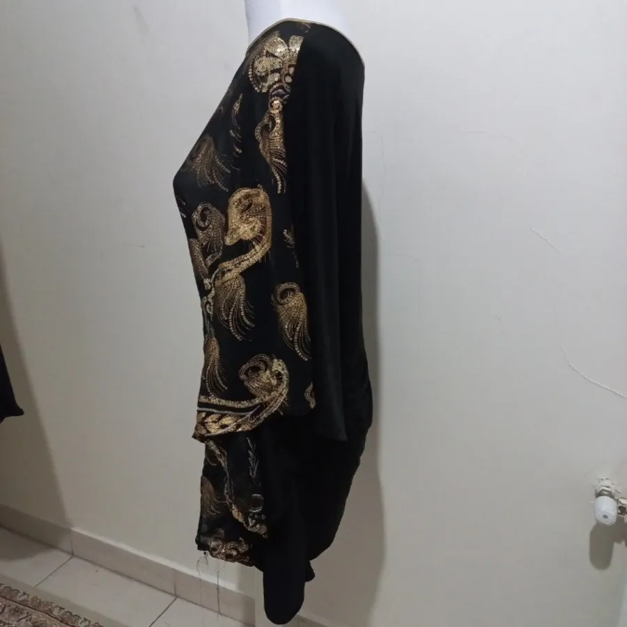 تونیک مشکی گلدوزی ترک