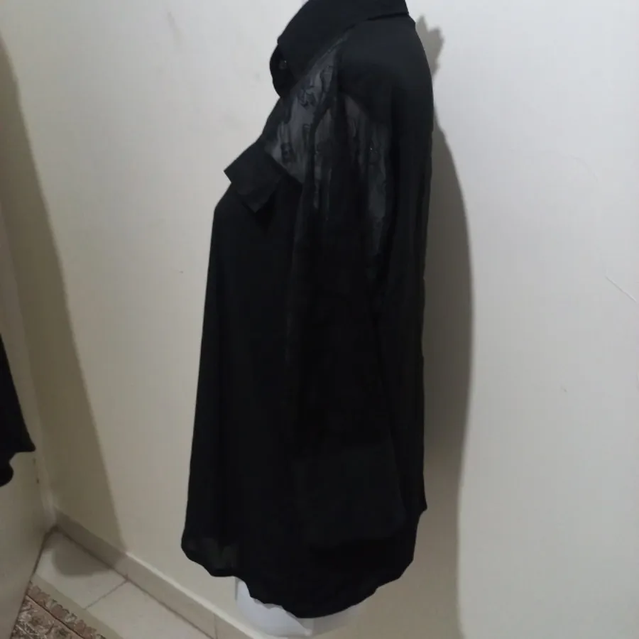 بلوز مشکی کرپ