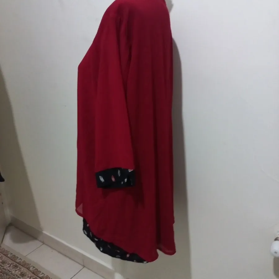 شومیز کرپ حریر زیر و رو