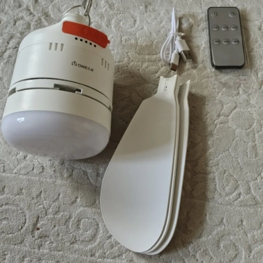 پنکه و چراغ شارژی امگا