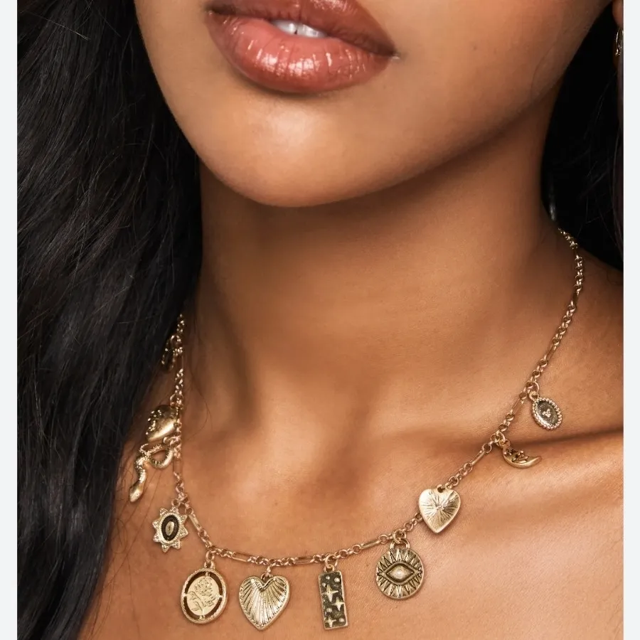 گردنبند چارم دار boohoo