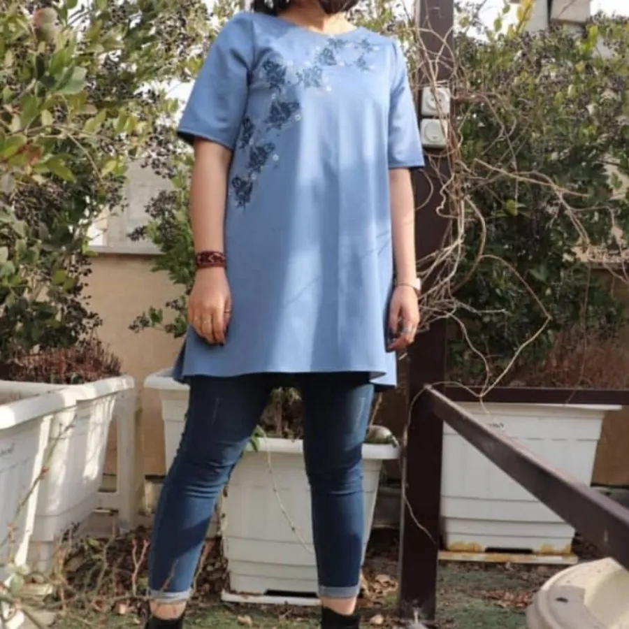 تونیک گاباردین گلدوزی