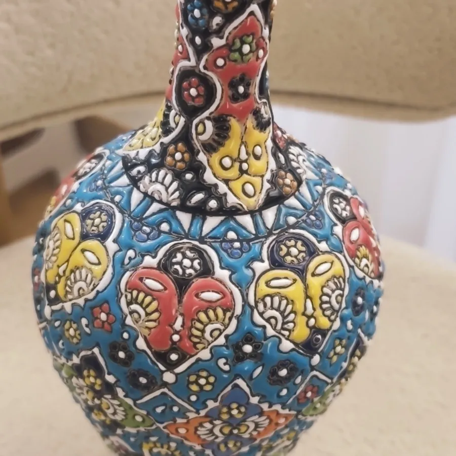 گلدان مینا کاری