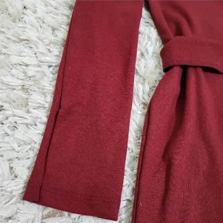سرهمی کوتاه زرشکی یقه روم