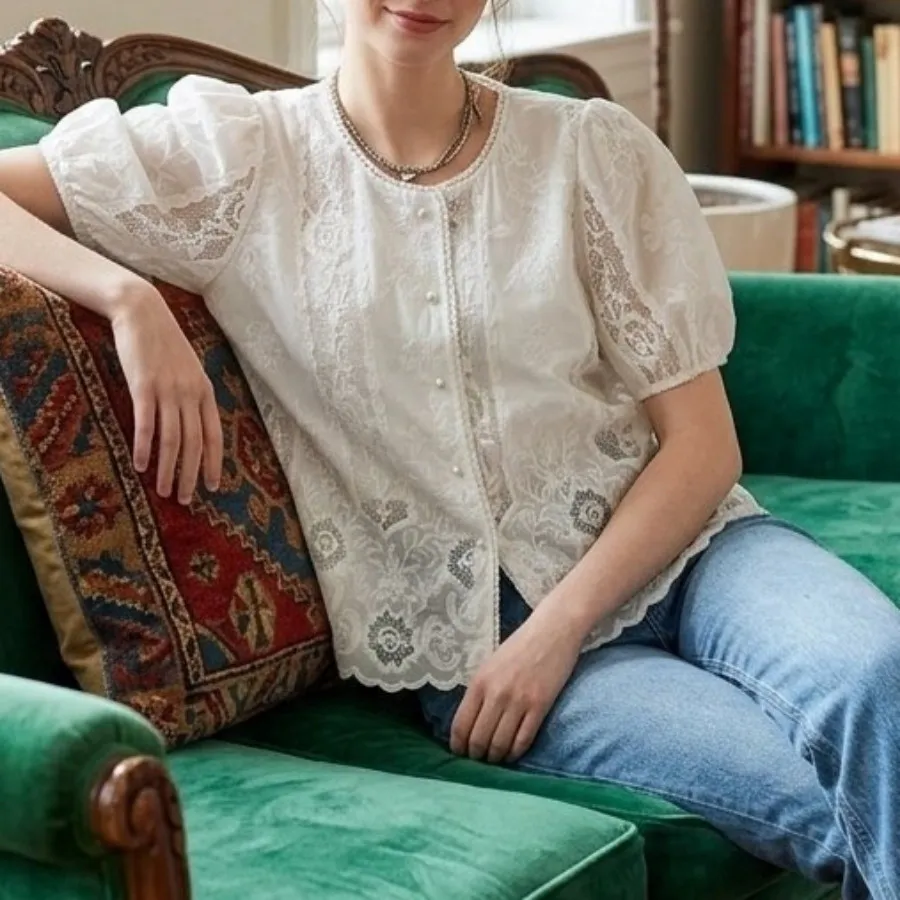 شومیز گیپور عروسکی