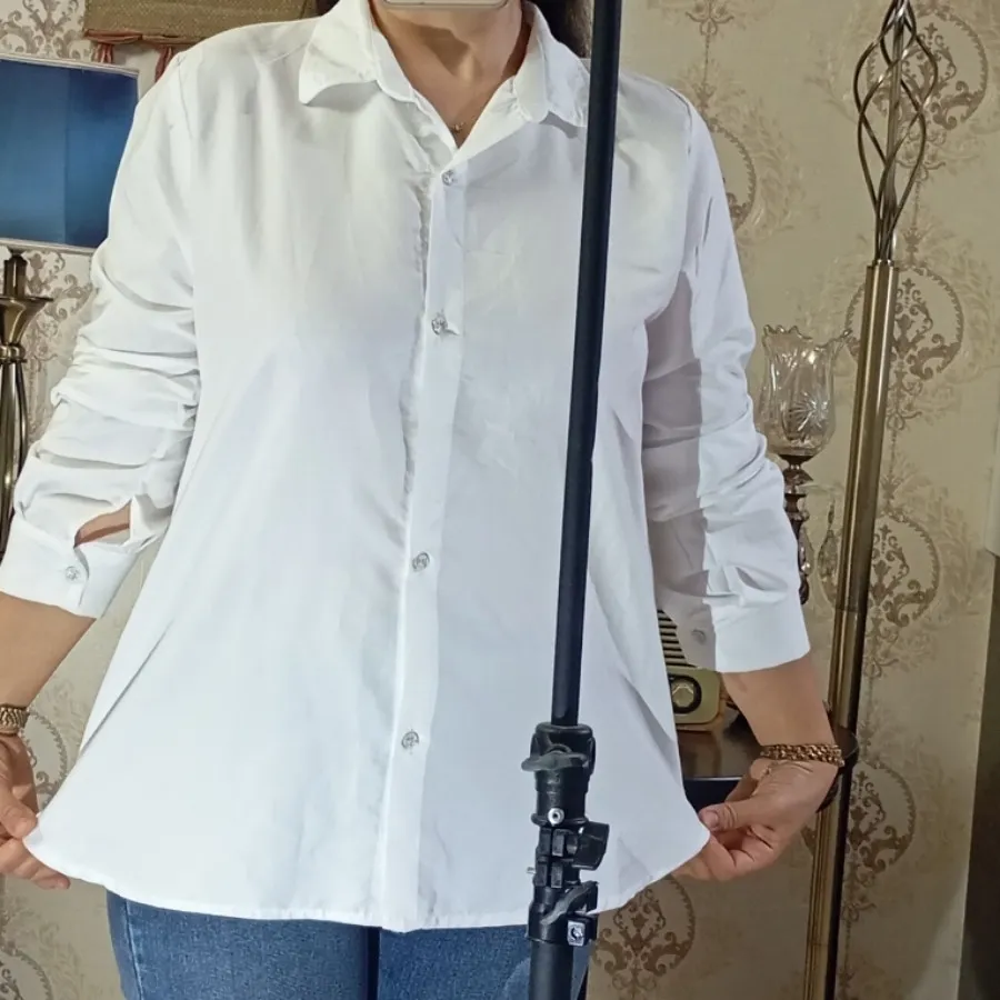 شومیز سفید ساده