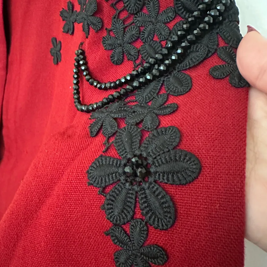 مانتو پاییزه مجلسی کارشده