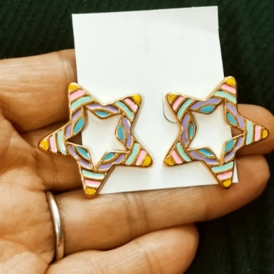 گوشواره  رنگی وارداتی ترک
