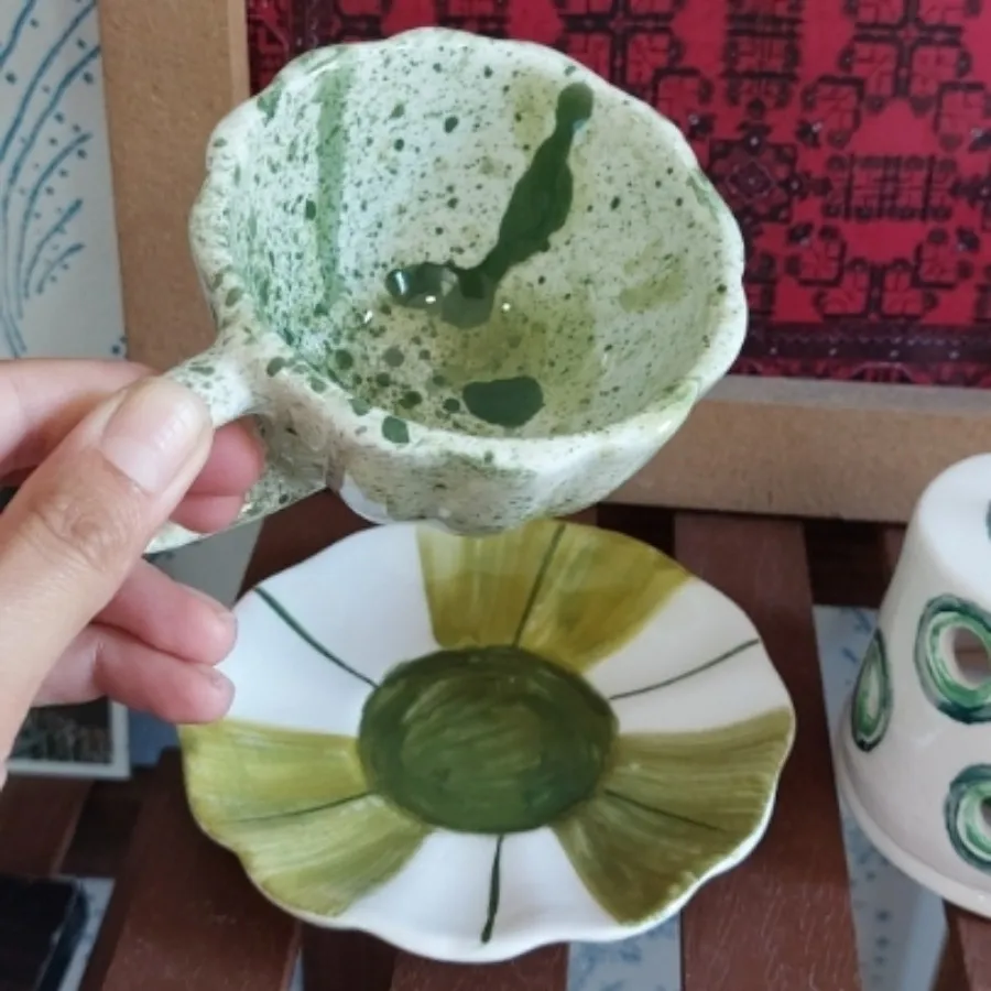 ست جا شمعی و فنجون