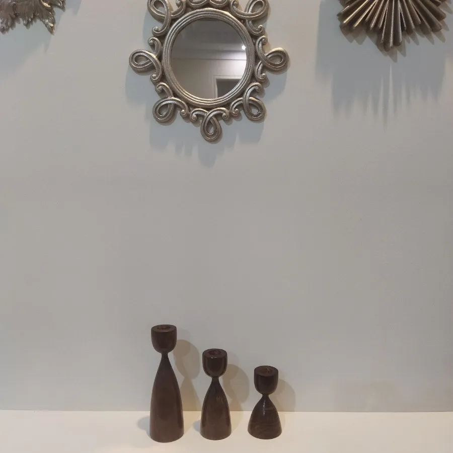 ست جاشمعی چوب گردو