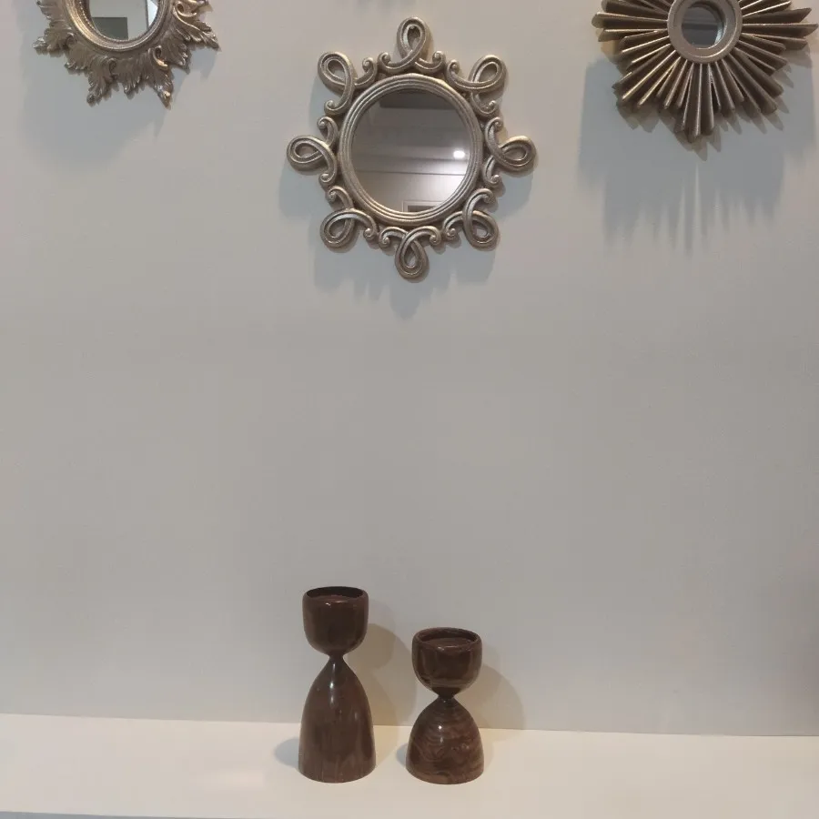 ست جاشمعی چوب گردو