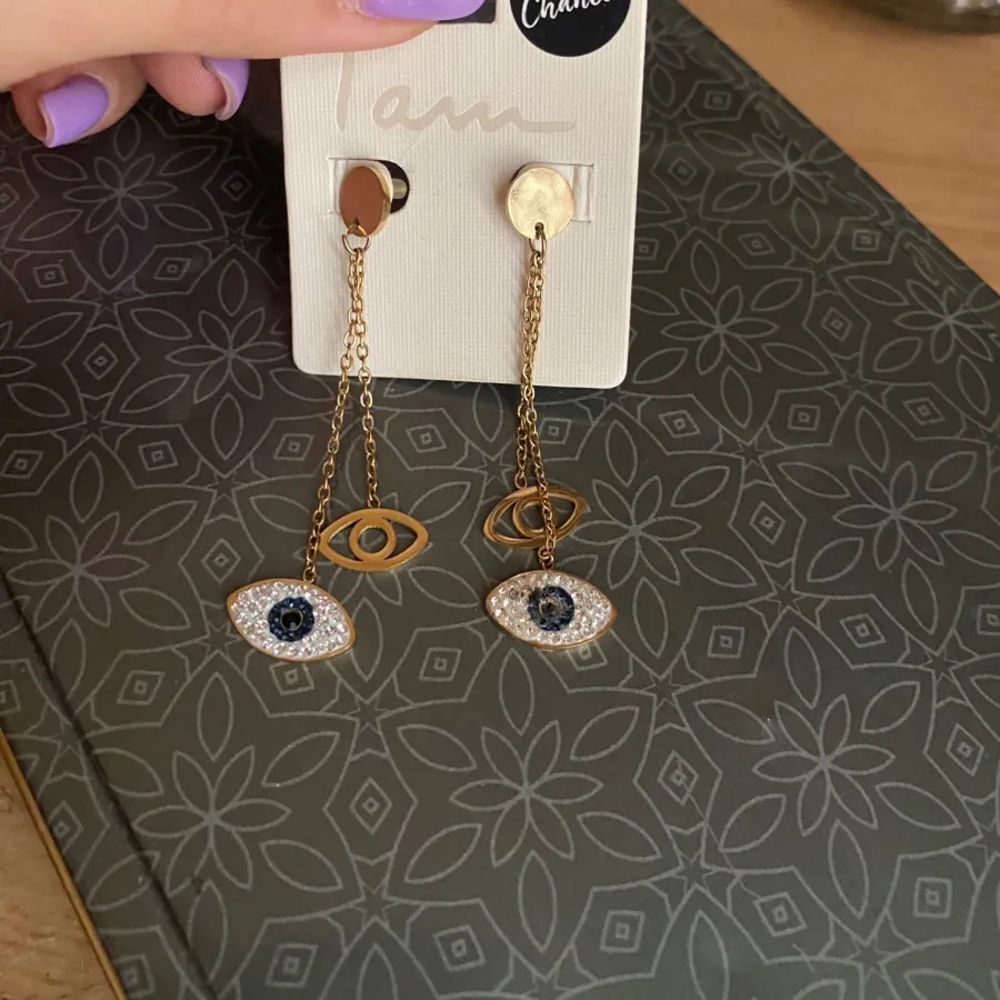 گوشواره استیل چشم