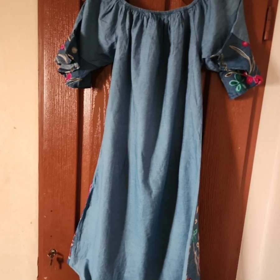 تونیک جین گلدوزی