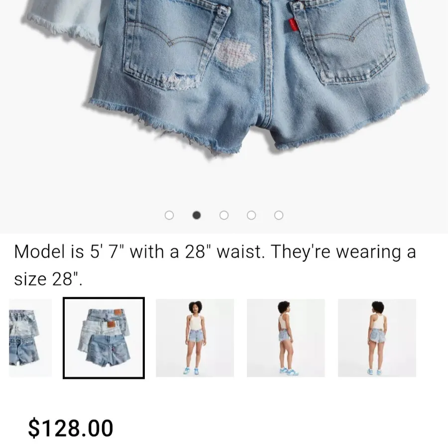 شلوارک جین برند LEVI'S
