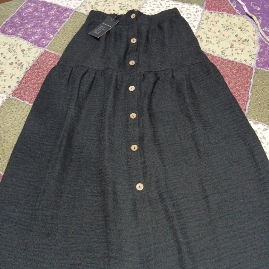 دامن لینن بلند مشکی