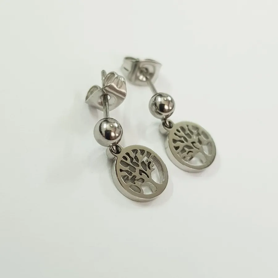 گوشواره استیل طرح درخت