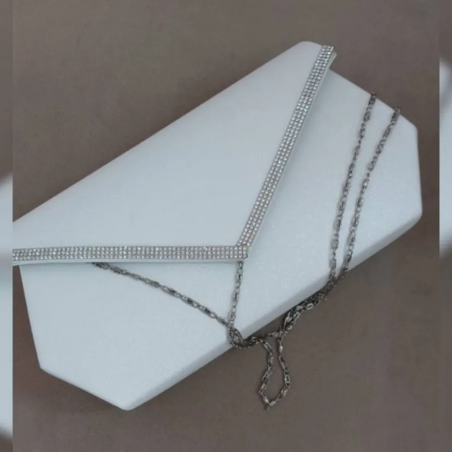 کیف و کفش سفید مجلسی