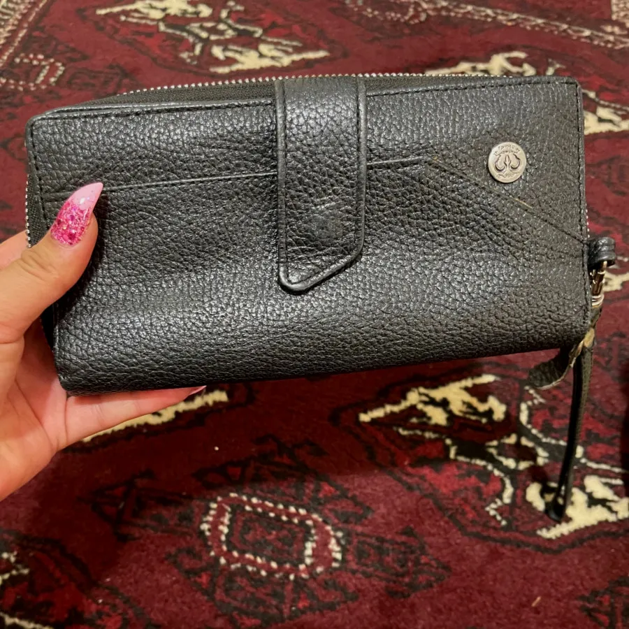 کیف پول مشکی چرم