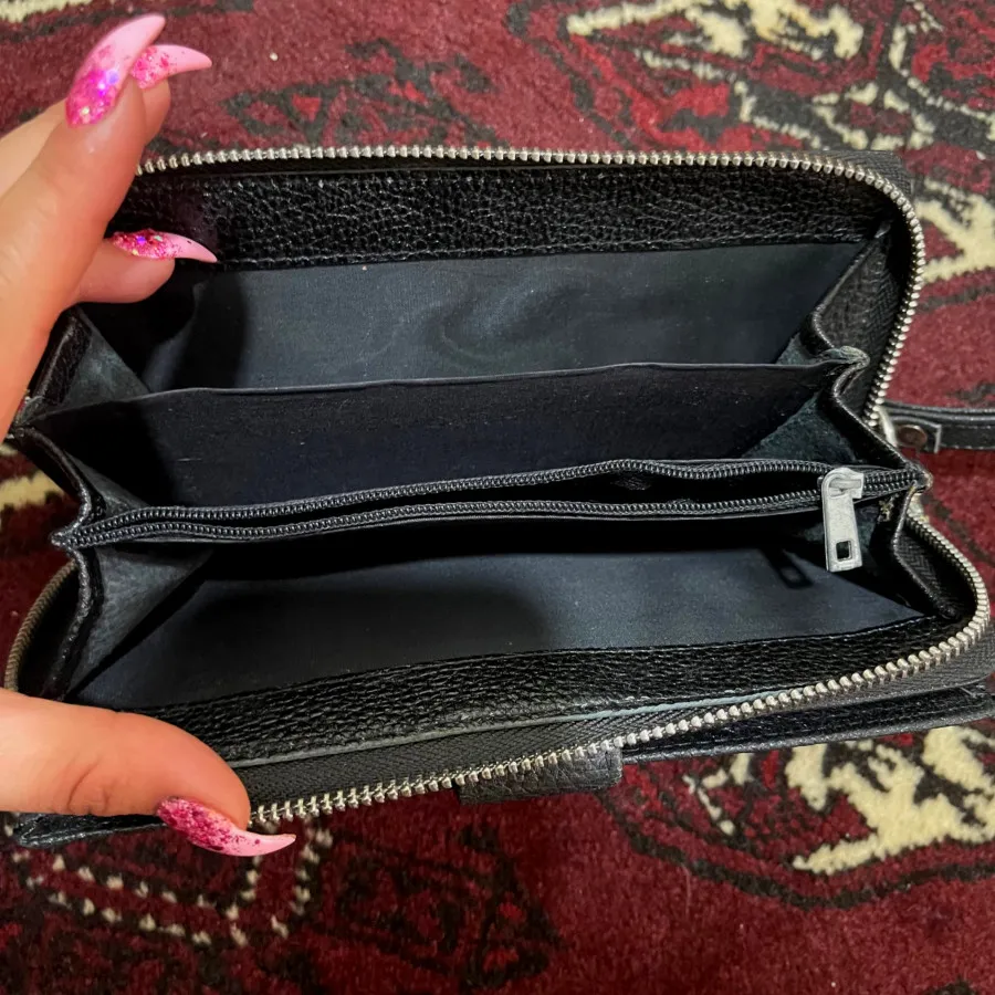 کیف پول مشکی چرم