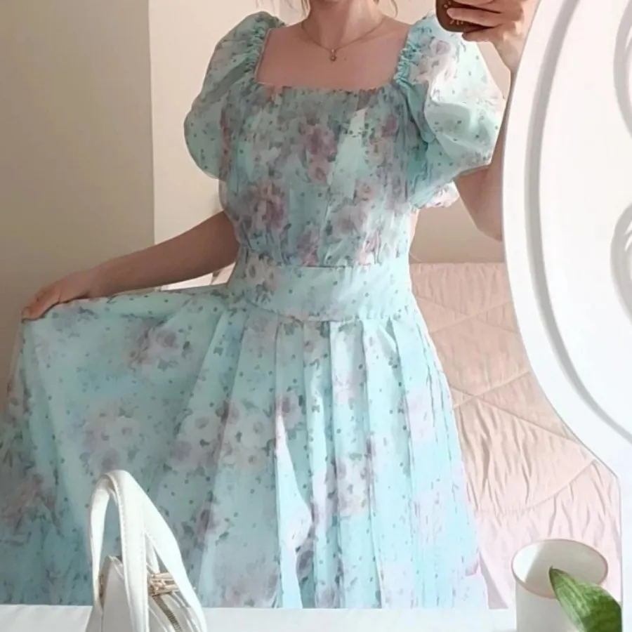 لباس عروسکی سبز آبی