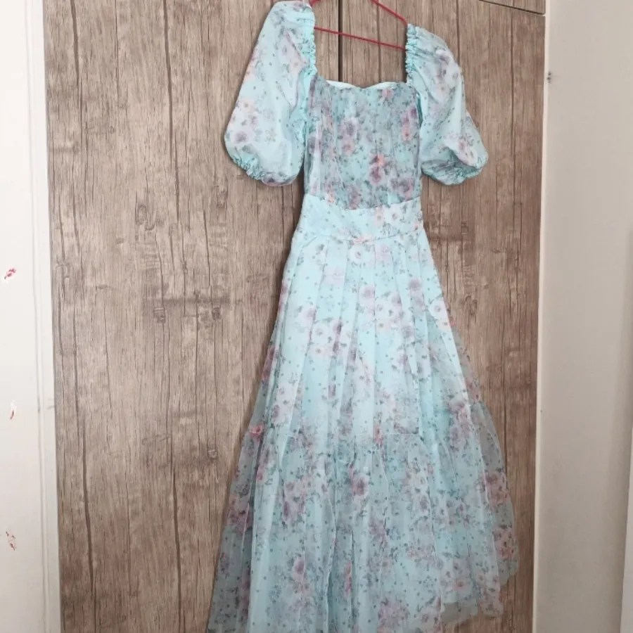 لباس عروسکی سبز آبی