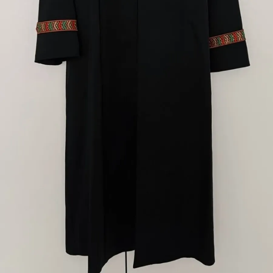 مانتو مشکی سوزن دوزی