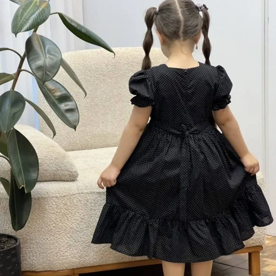 سارافون مشکی خالدار