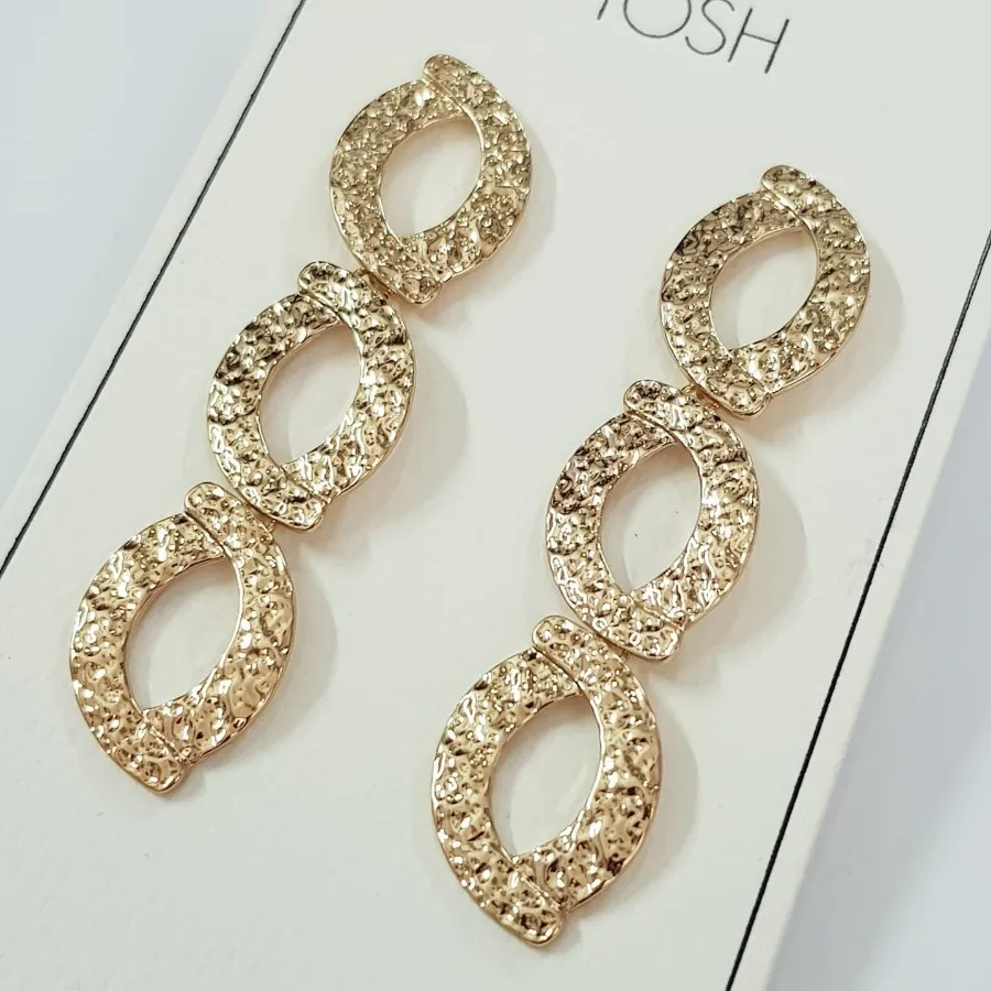 گوشواره چکشی طلایی Tosh