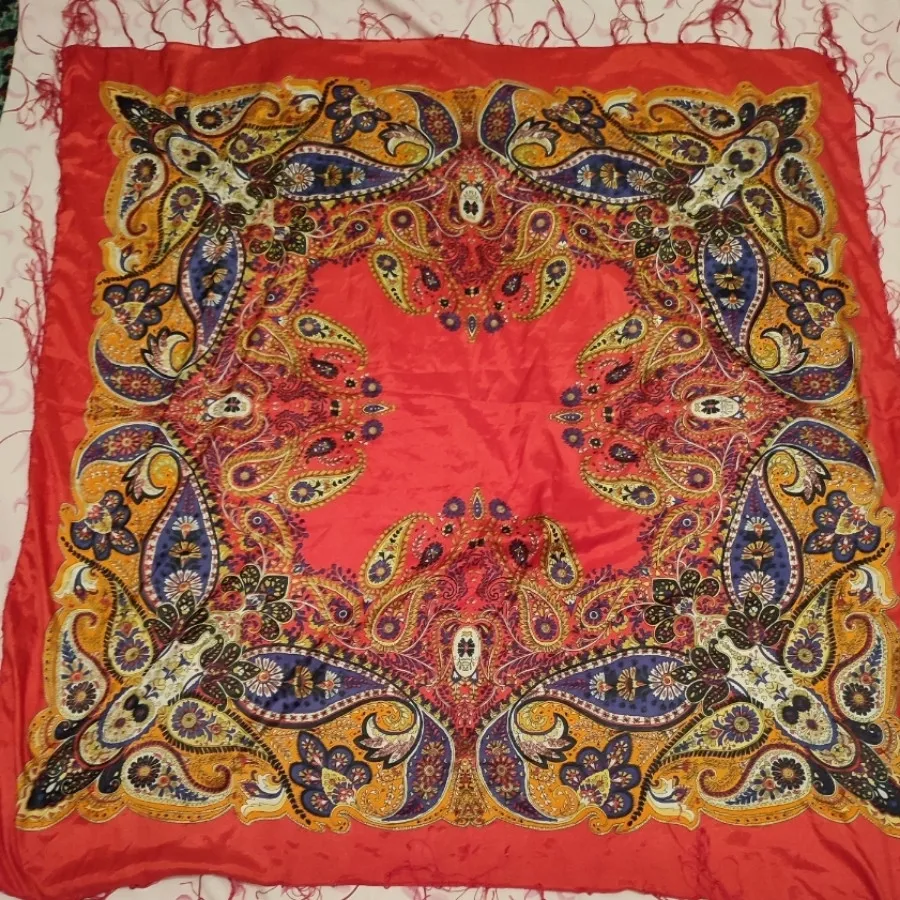 روسری ساتن ابریشم مجلسی