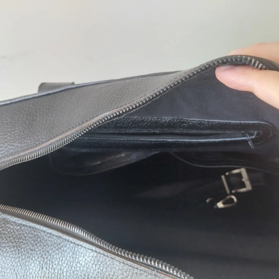 کیف چرم مشکی فلوتر